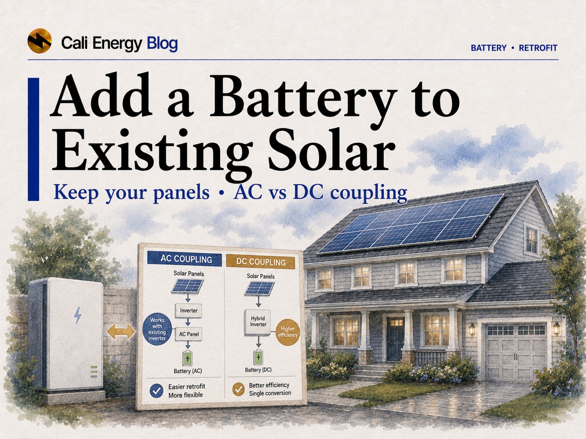 Adding a Battery to Existing Solar in California