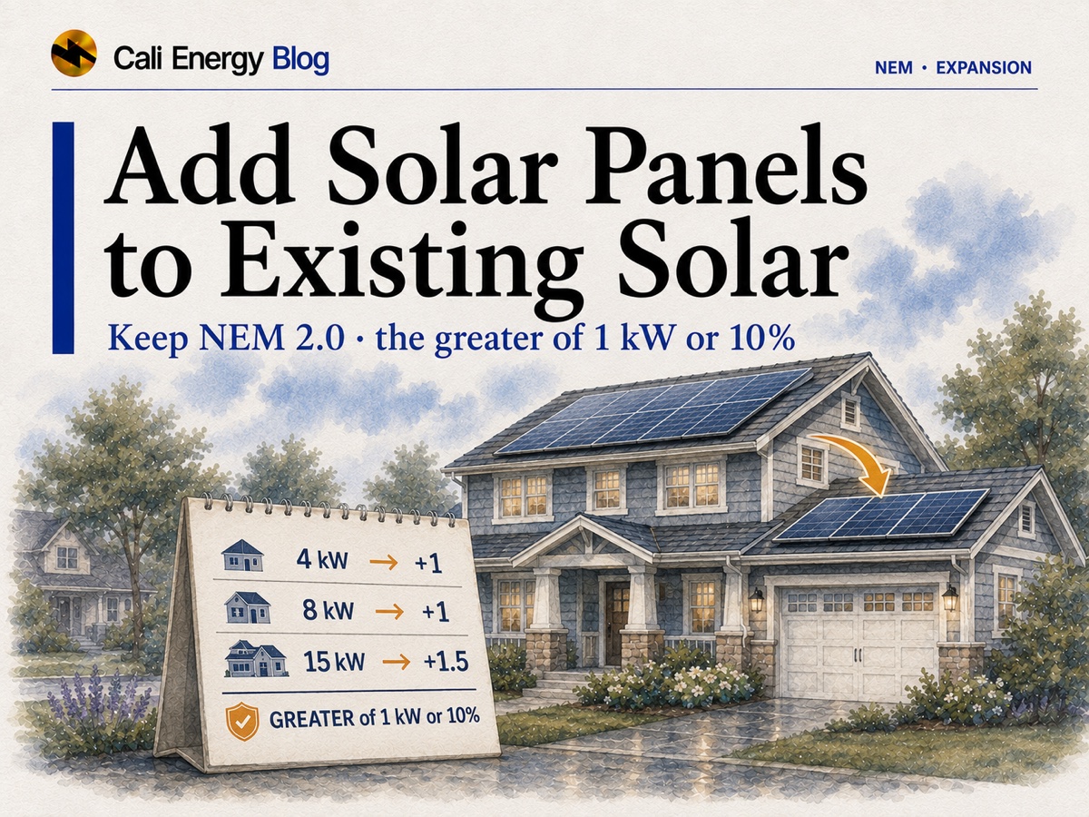 Can You Add Solar Panels to Existing Solar in California?
