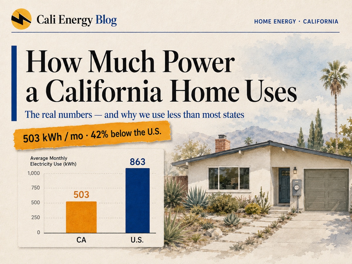 How Much Power a California Home Uses