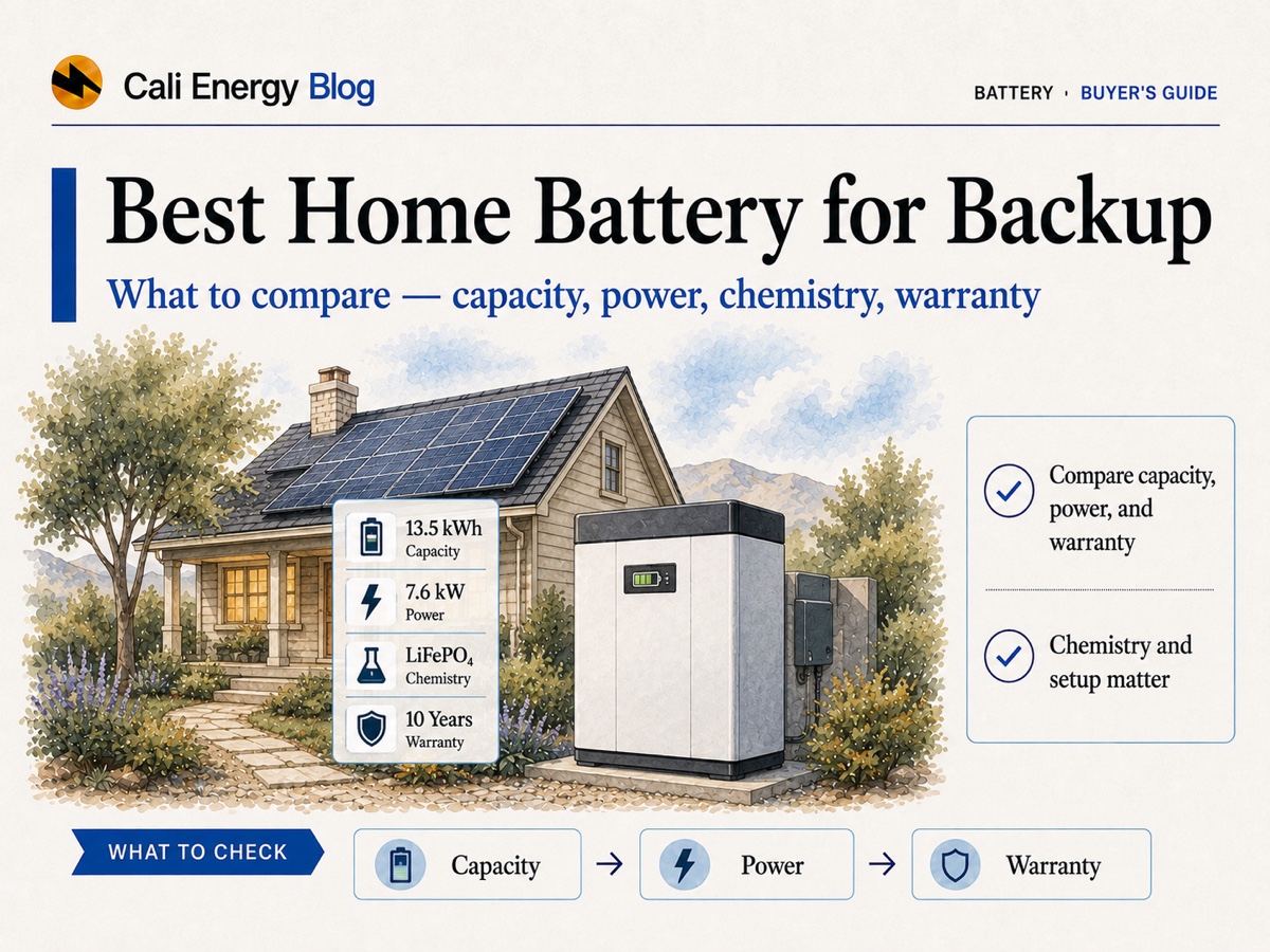 Best Home Battery for Backup in California (2026)