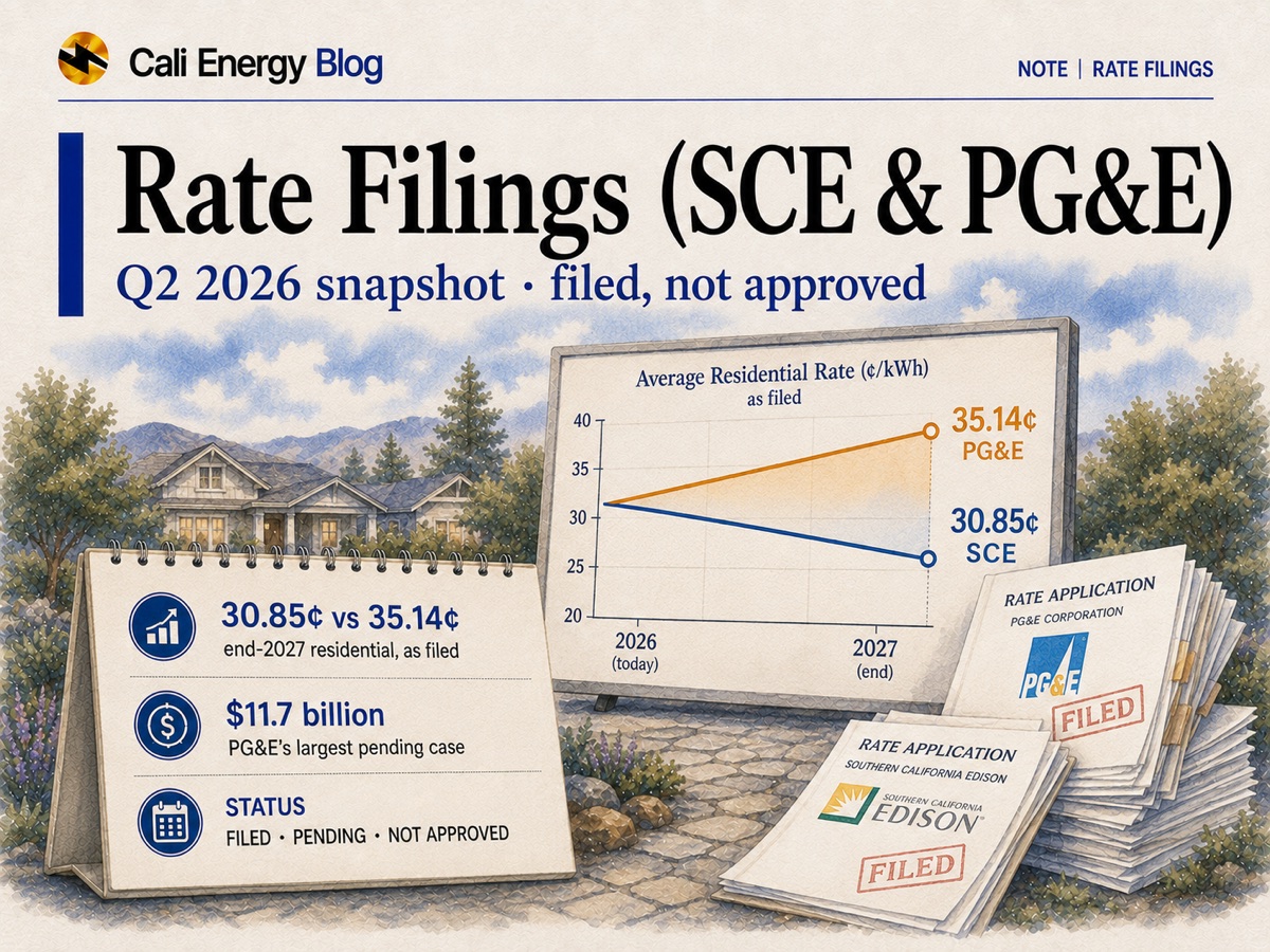 California Electricity Rate Changes: 2026–2027 Tracker