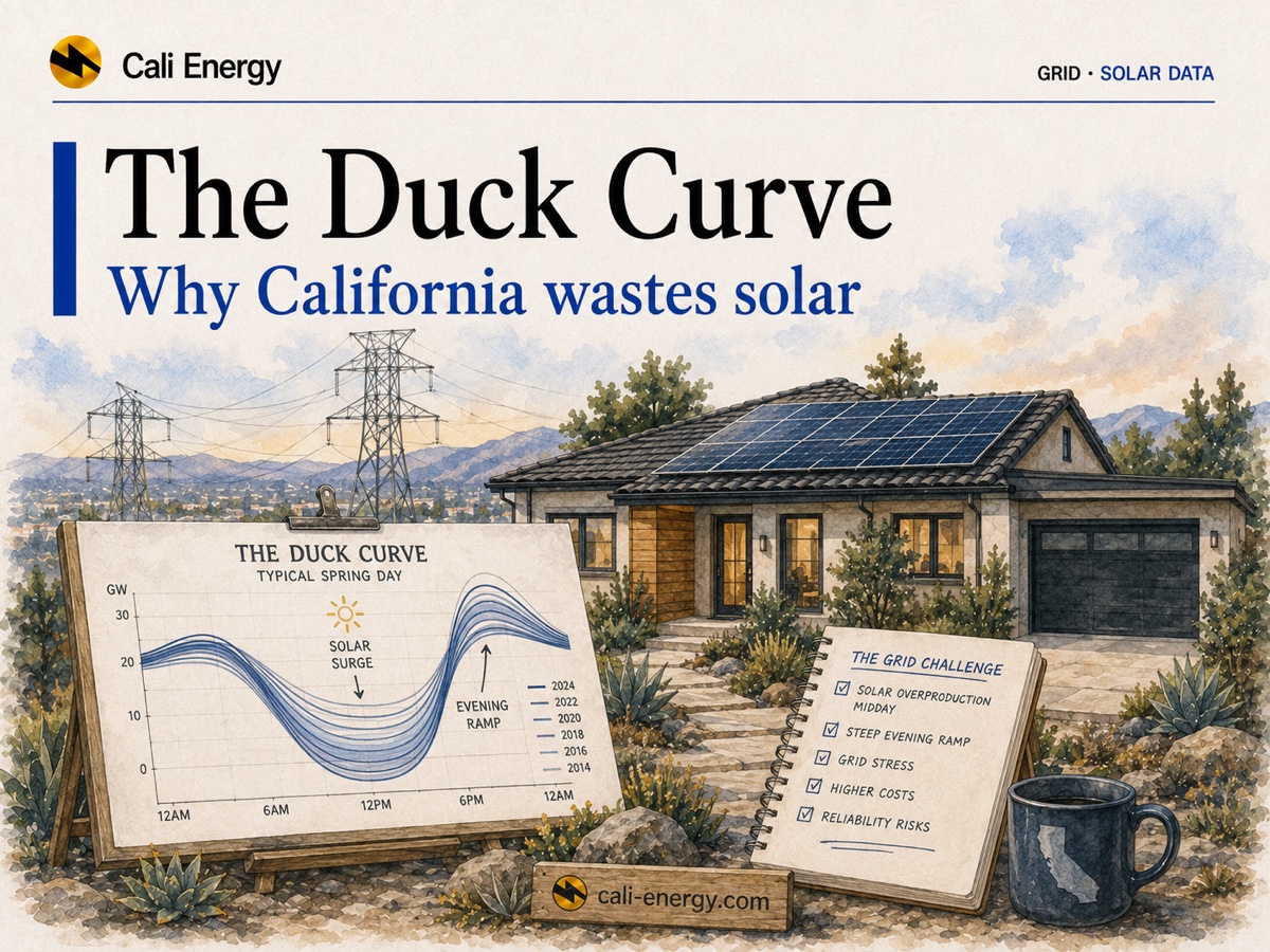 The Duck Curve: Why California Wastes Solar