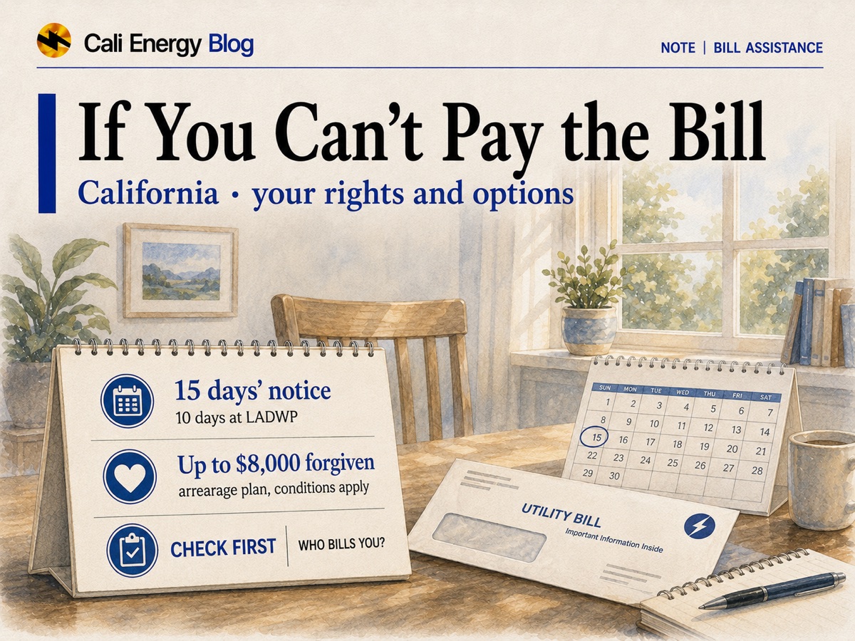Can't Pay Your Electric Bill in California? 2026 Help and Protections