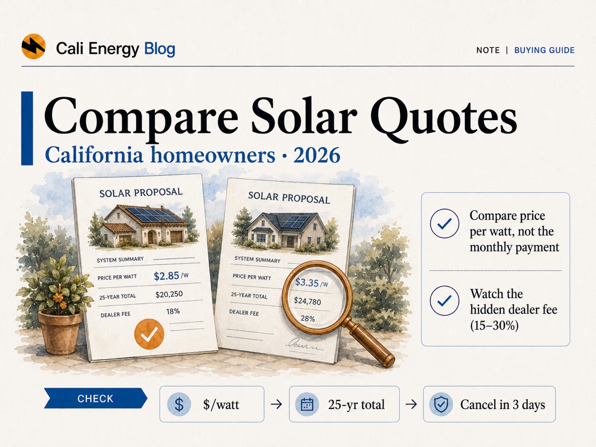 How to Compare Two Solar Quotes (2026): 20 Checks