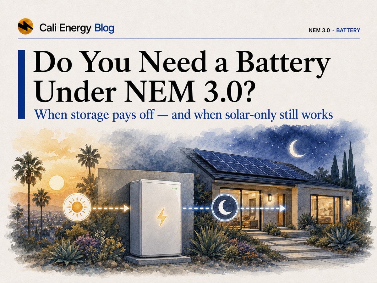 Do You Need a Battery Under NEM 3.0? (2026)