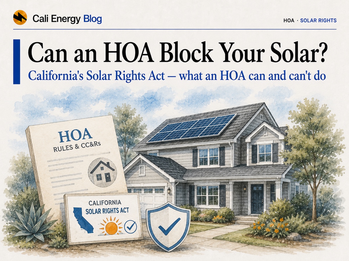 Can an HOA Stop You From Going Solar in California? (2026)