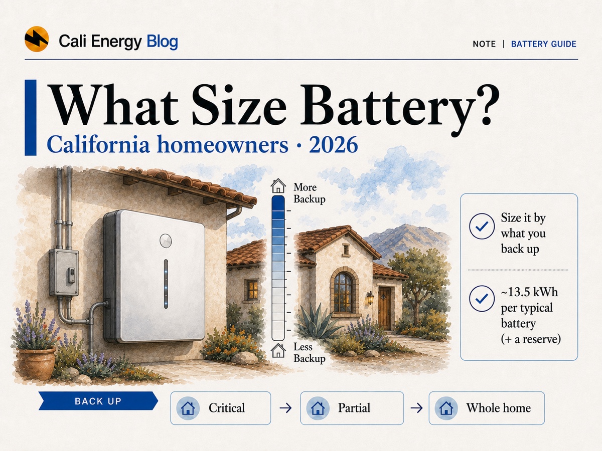 What Size Home Battery Do I Need? CA Calculator (2026)