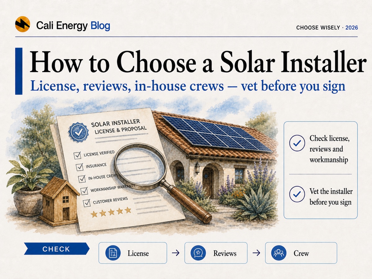 How to Choose a Solar Installer in California (2026)