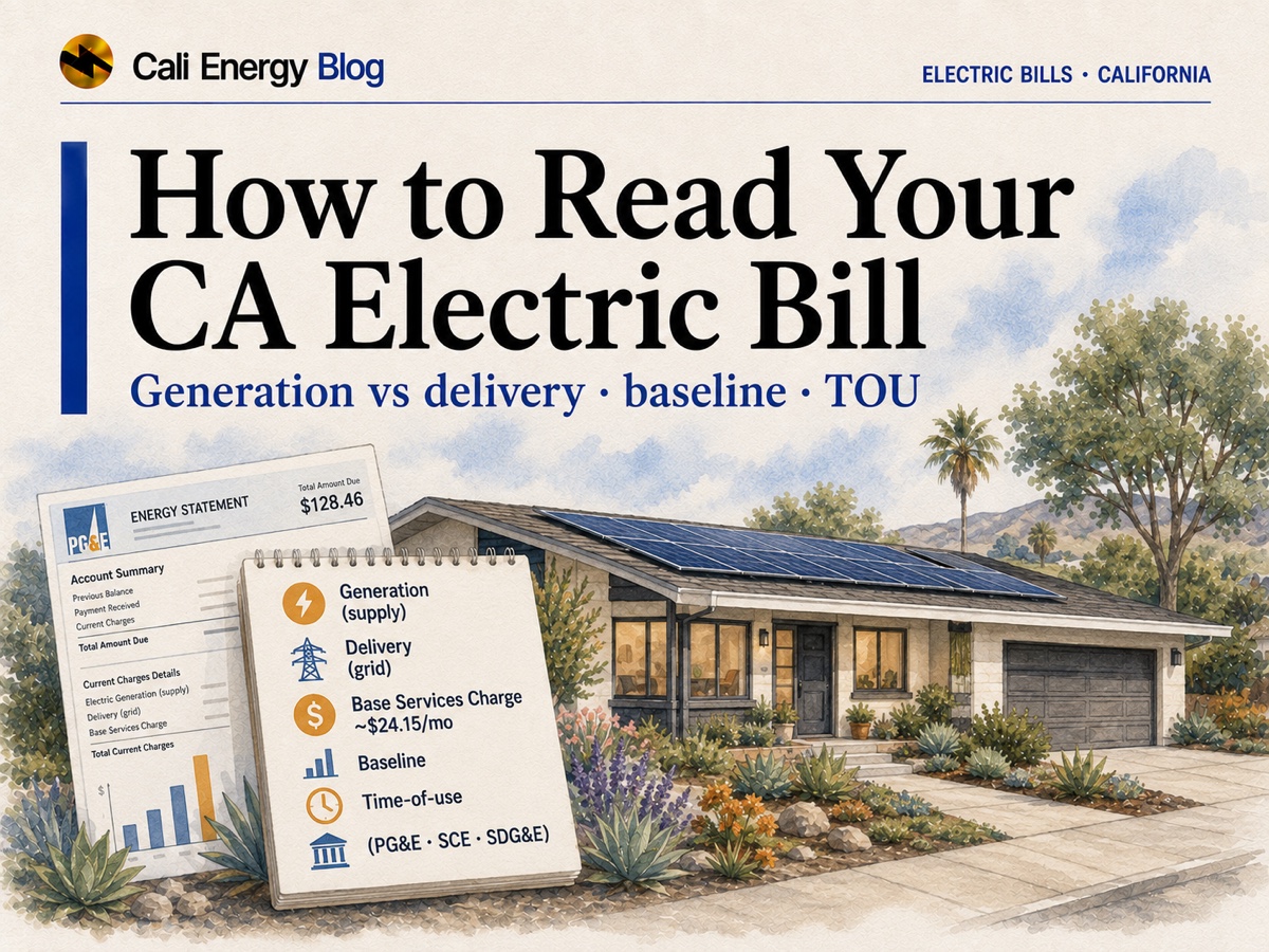 How to Read Your California Electric Bill