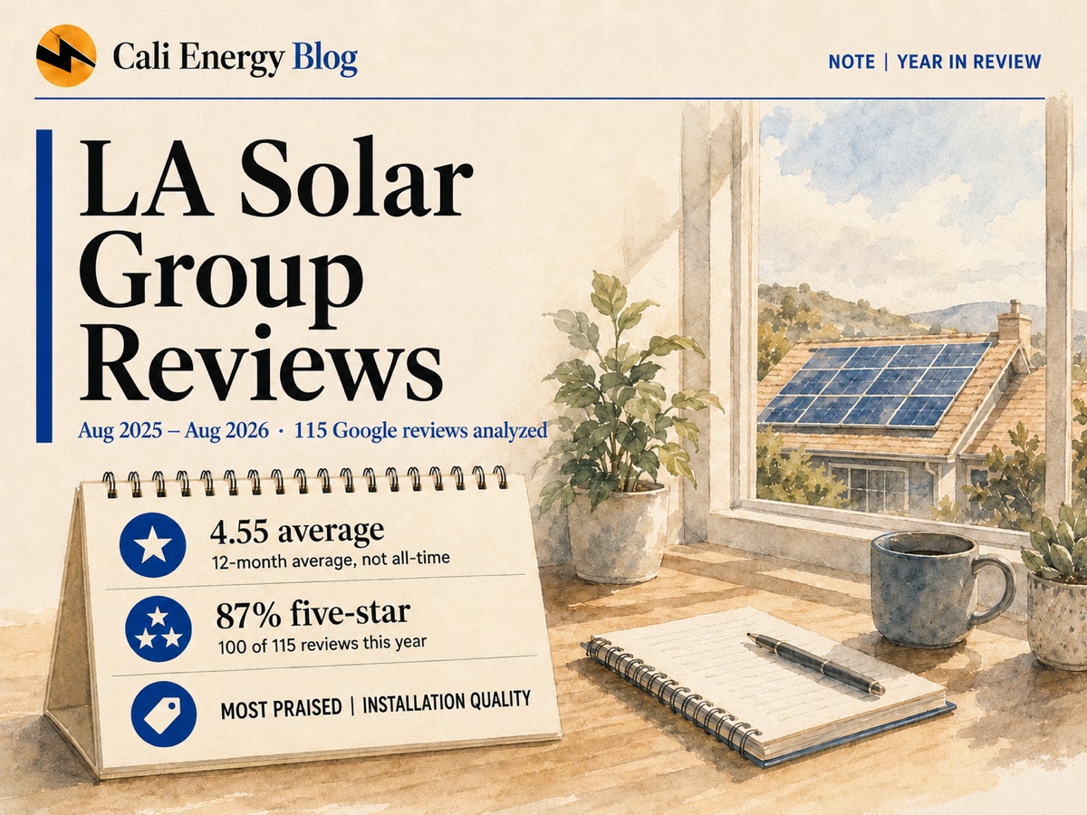 LA Solar Group Reviews (2026): 115 Recent Google Reviews Analyzed