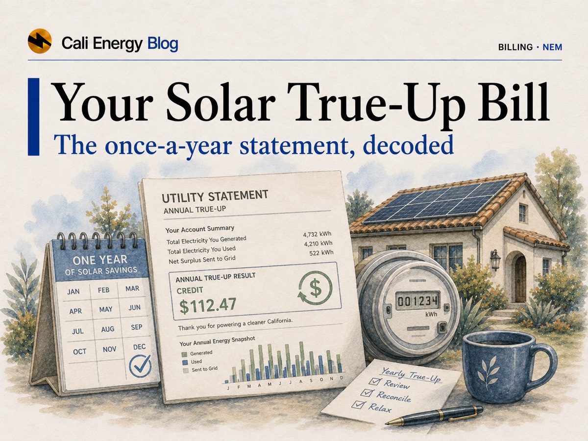 Your Solar True-Up Bill Explained (California 2026)
