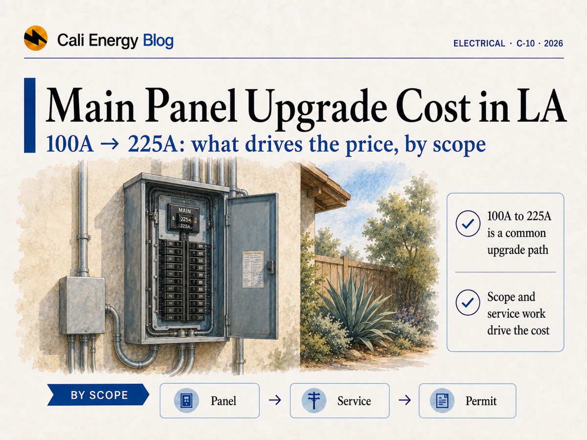Main Panel Upgrade Cost in Los Angeles (2026)