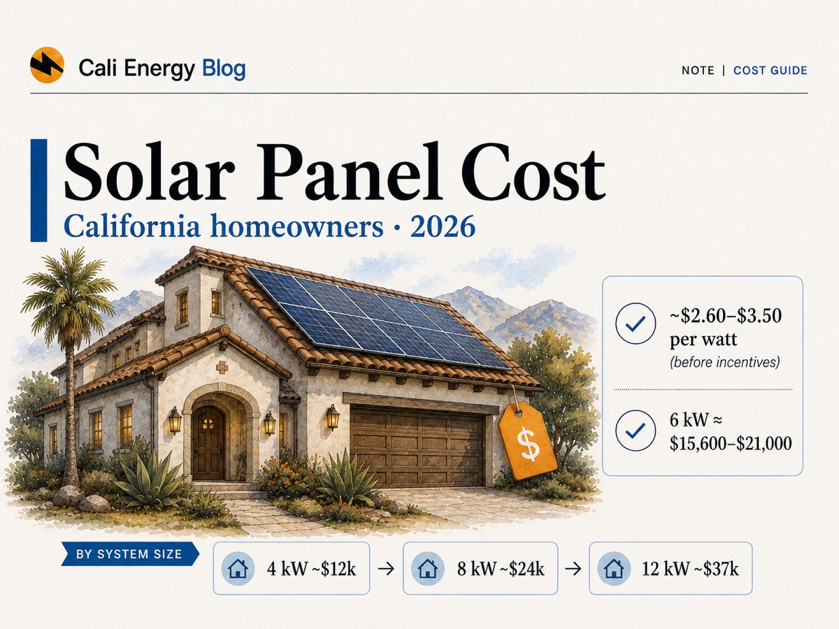 Solar Panel Cost in California (2026): Prices by System Size