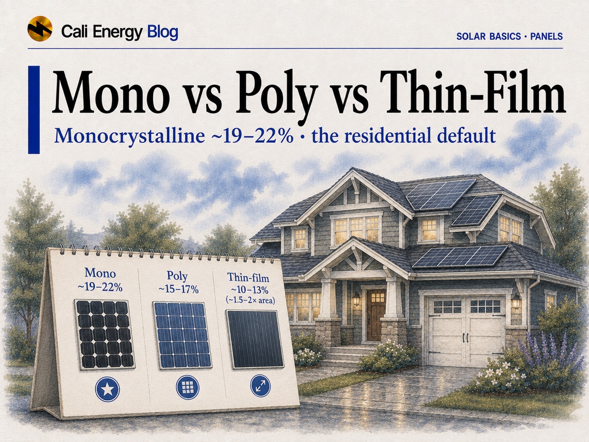 Solar Panel Types: Mono vs Poly vs Thin-Film