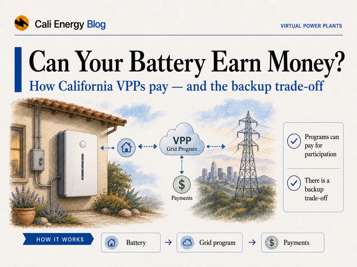 Virtual Power Plants in California: Battery Earnings (2026)