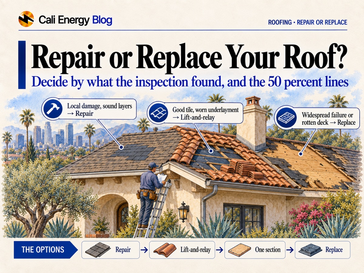 Roof Repair or Replace: How to Decide in Los Angeles (2026)