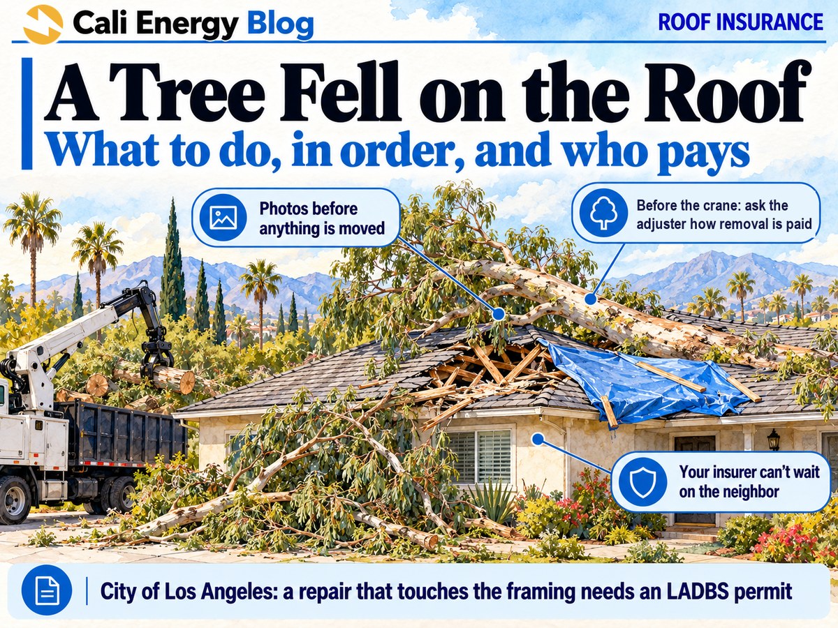 A Tree Fell on Your Roof: What to Do and Who Pays